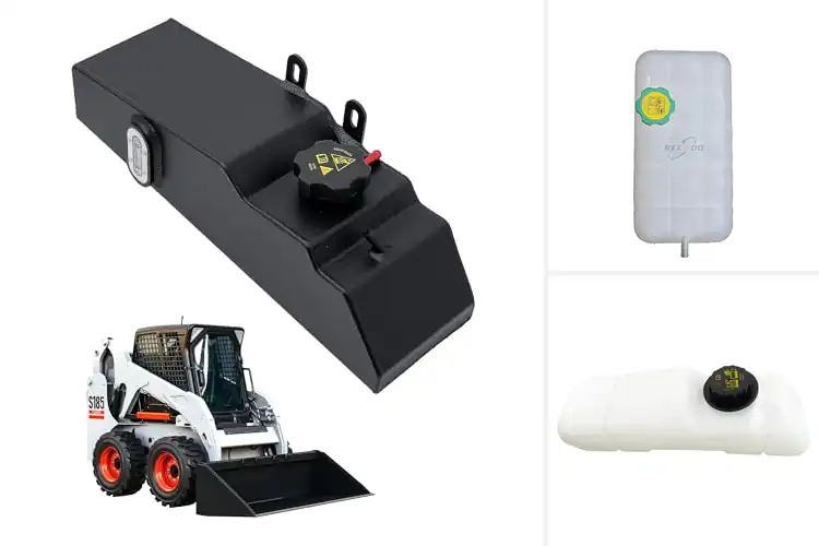 Detailed view of Best All-Wheel Steer Loader Coolant Tanks