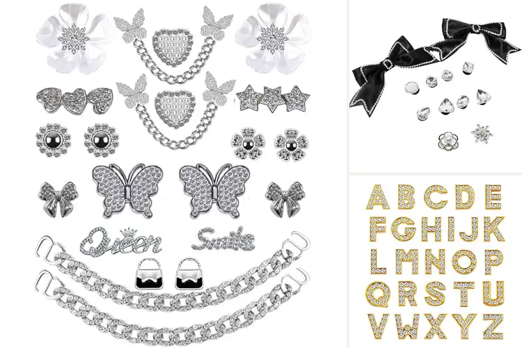 Detailed view of Best Designer Rhinestone Shoe Charms