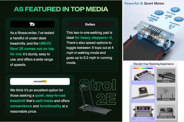 Detailed view of Best Dual Mode Treadmills