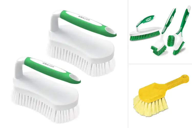 Detailed view of Best Easy Grip Handle Plastic Bristle Scrubber