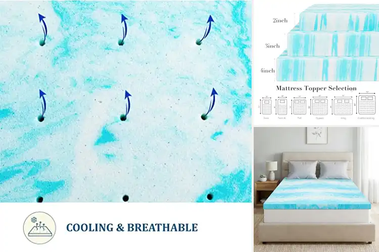 Detailed view of Best Gel Memory Foam Mattress Toppers