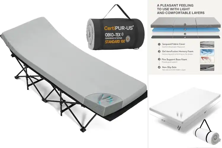 Detailed view of Best Memory Foam Mattress Toppers For Travel