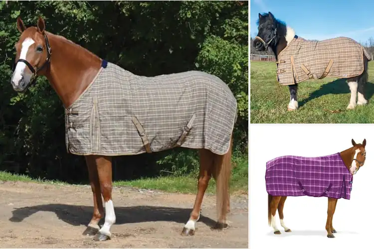 Detailed view of Best Poly Cotton Plaid Stable Sheet