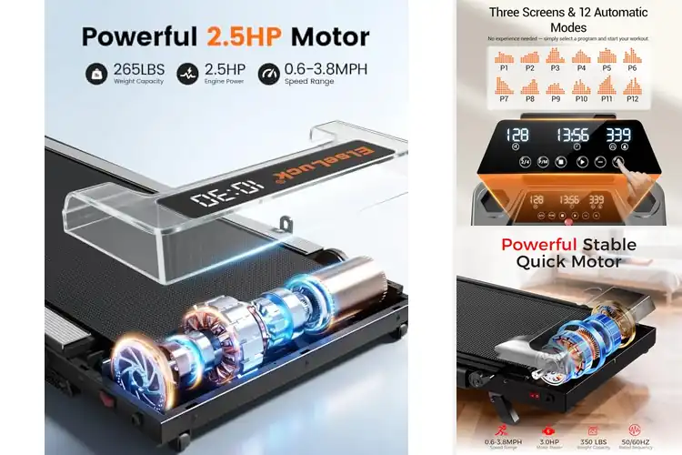 Detailed view of Best Quiet Motor Treadmills