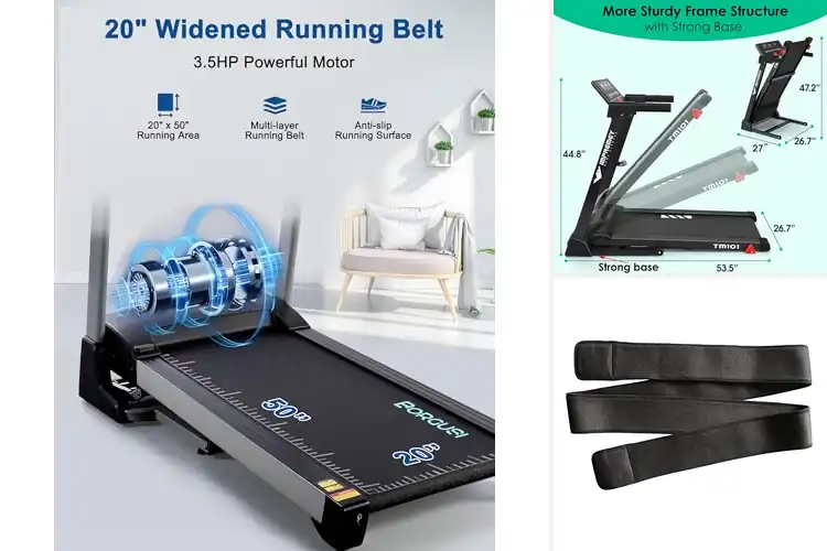 Detailed view of Best Running Belt Length Treadmills