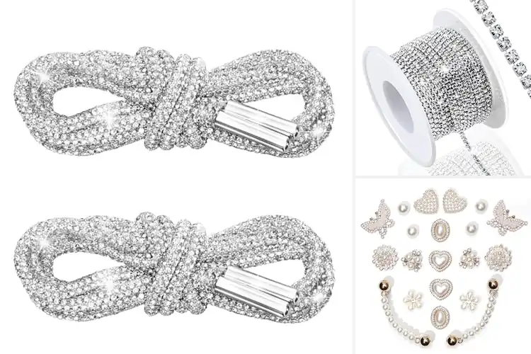 Detailed view of Best Sparkling Rhinestone Shoe Decorations